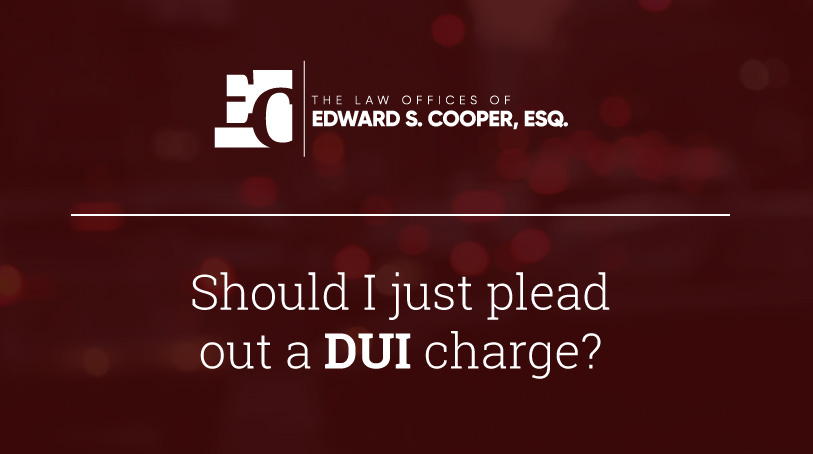 Should I just plead out a DUI charge in Union County New Jersey?