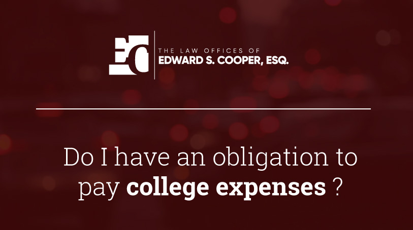 Do I Have an Obligation to Pay College Expenses in NJ?
